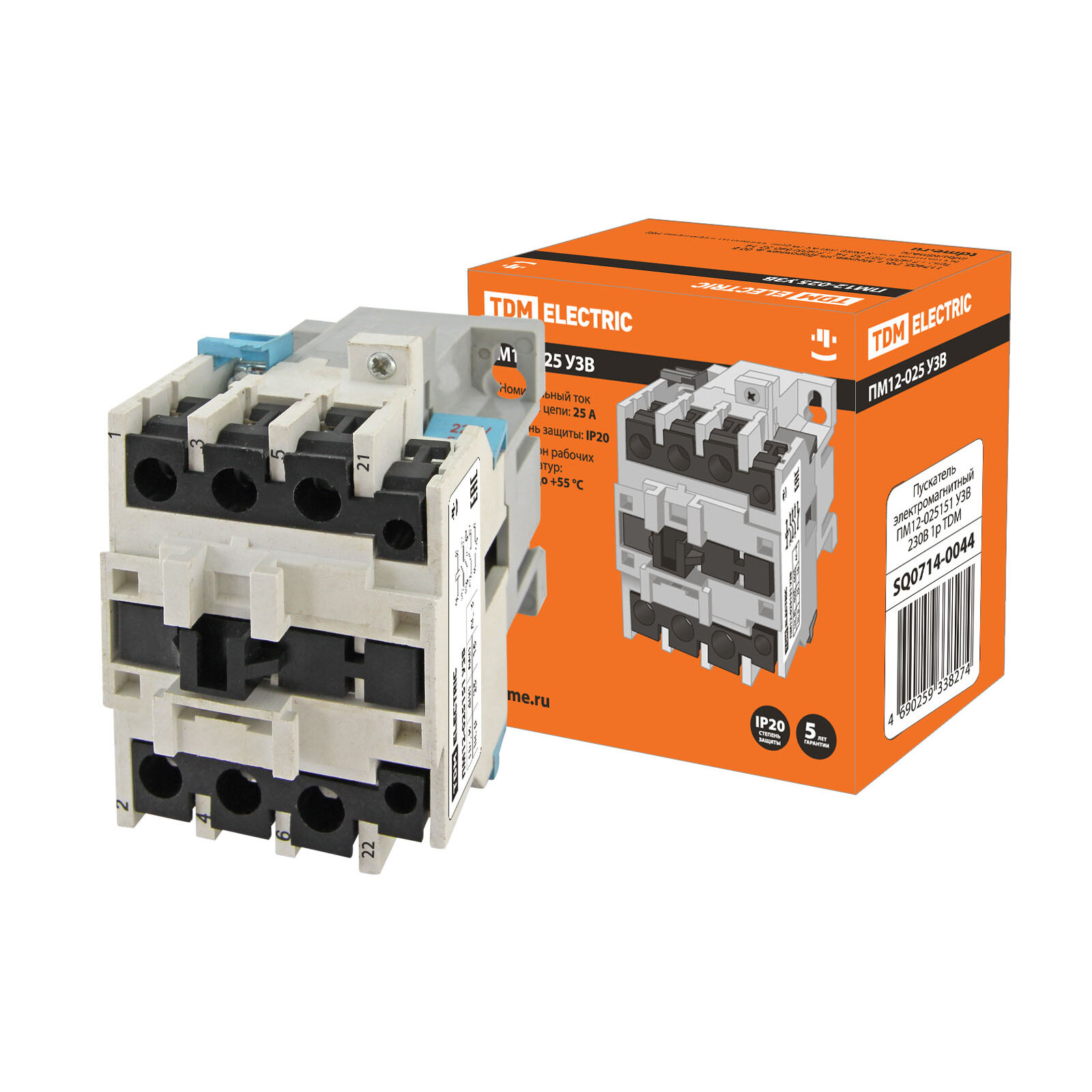 фото Пускатель электромагнитный ПМ12-025151 У3В 230В 1р, TDM SQ0714-0044 (1 шт.)