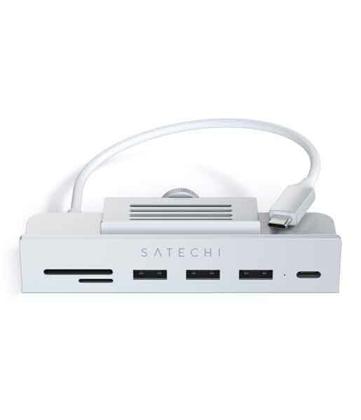 USB-C-концентратор Satechi Aluminum USB-C Clamp Hub для 24" iMac - Silver
