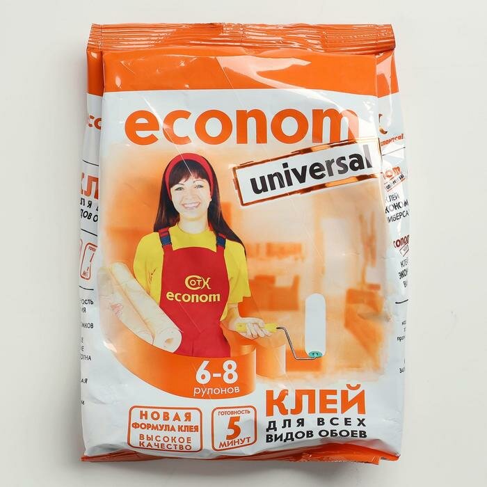 Клей обойный ECONOM, универсальный, 200 г./В упаковке шт: 1 - фотография № 1