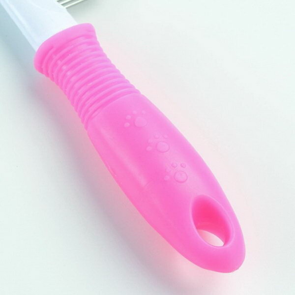 Расчёска "Комфорт" с прямыми заострёнными зубьями, нескользящая ручка, 21 x 4 см, розовая - фотография № 4