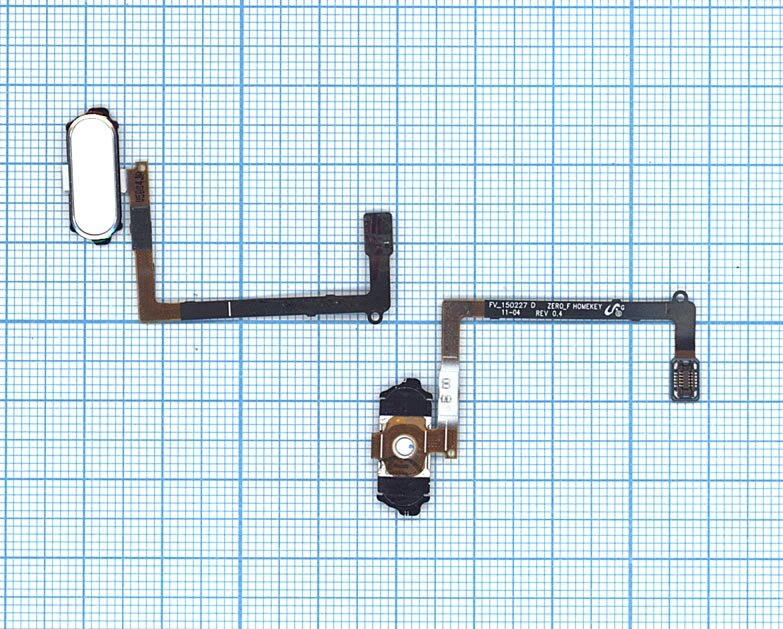 Кнопка HOME в сборе с механизмом и шлейфом для Samsung Galaxy S6 SM-G920F белая