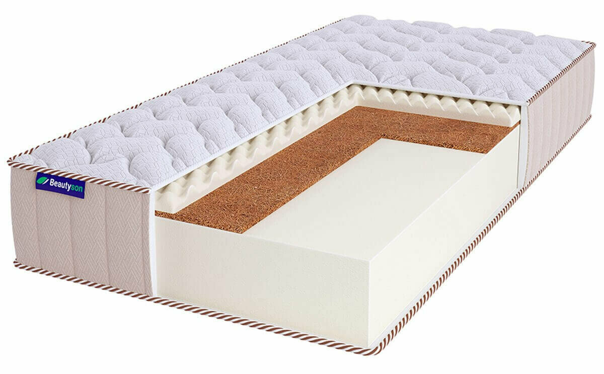 Свернутый беспружинный матрас Beautyson Roll Foam 14 Cocos Sens Hard LUX 90х195