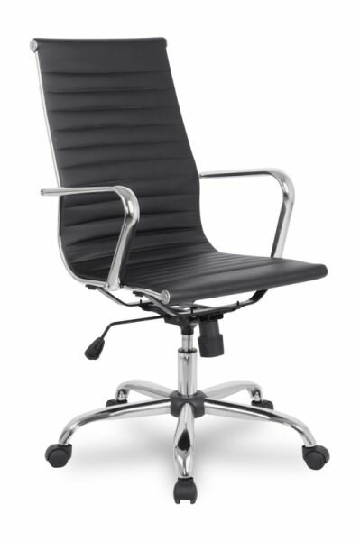 Кресло руководителя College H-966L-1 макс. нагрузка 120 кг 56 x 63 x 113 см каркас металлический хромированный черный