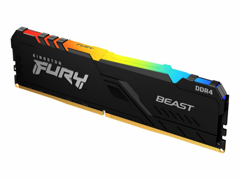 Модуль памяти Kingston Fury Beast RGB DDR4 DIMM 3733MHz PC29800 CL19 - 16Gb KF437C19BB1A/16