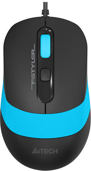 FM10 Blue Мышь A4 Fstyler FM10 черный/синий оптическая (1600dpi) USB (4but) .