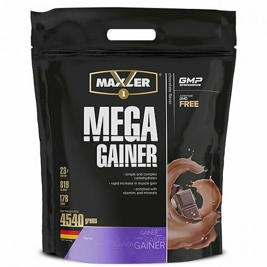 Гейнер Maxler Mega Gainer 4540гр. /пак. / шоколад