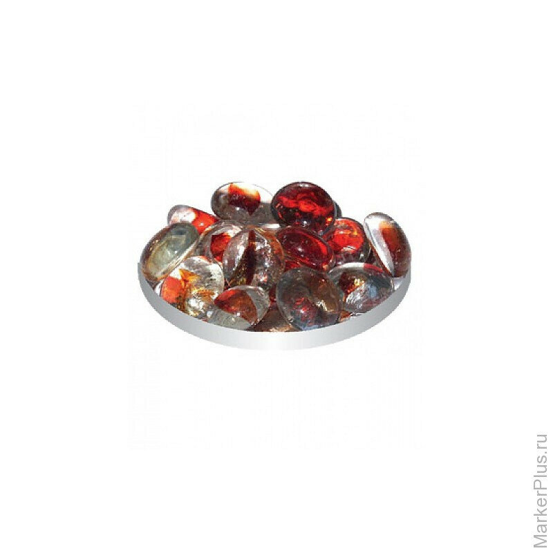 фото Грунт Тритон стеклянный 170 гр. №118 (Плоский кошачий глаз красный)