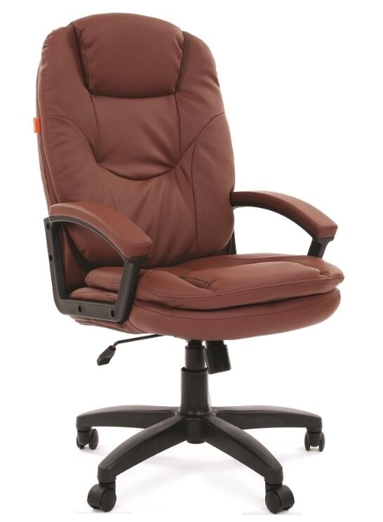 Кресло офисное Chairman 668 LT, искусственная кожа, brown