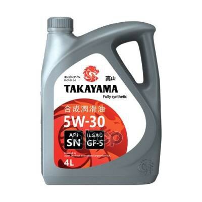 TAKAYAMA Масло Моторное Синтетическое 5w30 Api Sn Ilsac Gf-5 4л