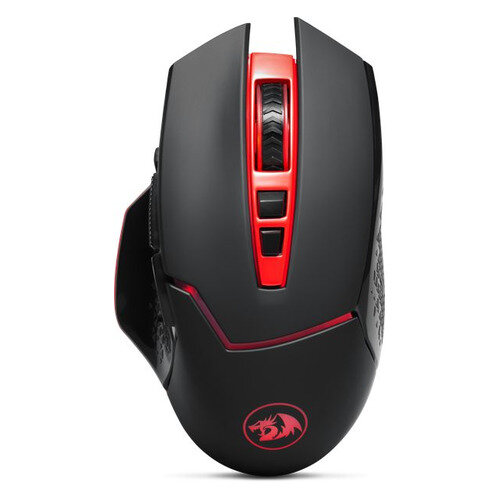 Мышь Redragon Mirage, игровая, лазерная, беспроводная, USB, черный и красный [74847]