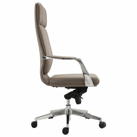 Кресло офисное BRABIX PREMIUM "Resonance EX-755", мультиблок, алюминий, экокожа, бежевое, 532488 - фотография № 2