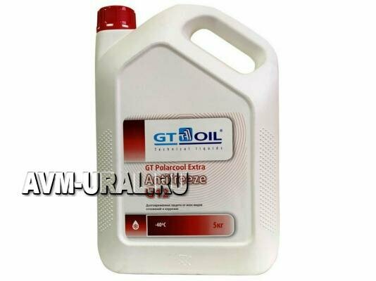GT OIL 1950032214069 Антифриз готовый карбоксилатный красный Polarcool Extra G12 5кг