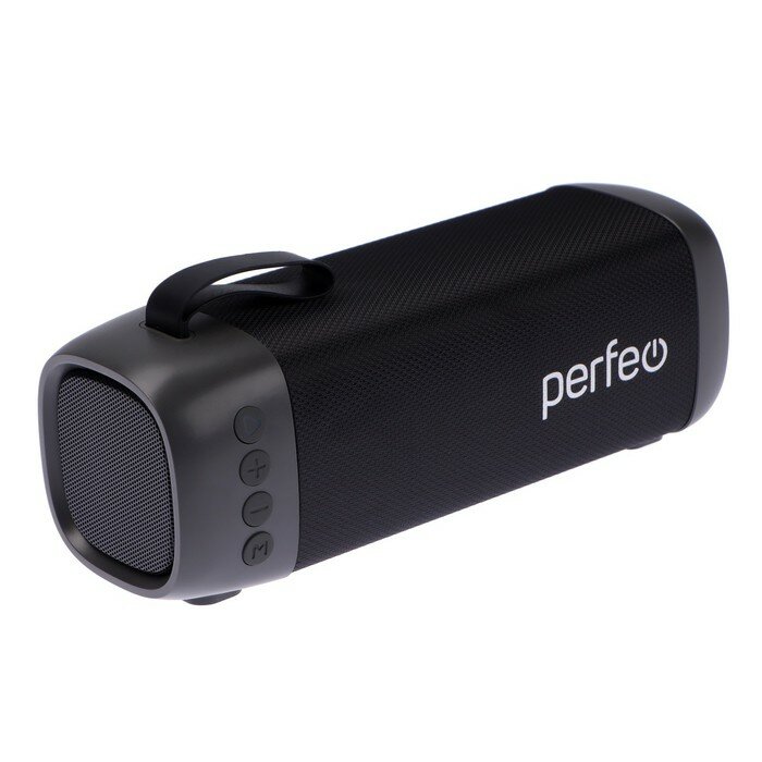 Портативные колонки Perfeo Портативная колонка Perfeo COZY, FM, MP3, microSD, USB, AUX, 8 Вт, 1800 мАч, черная
