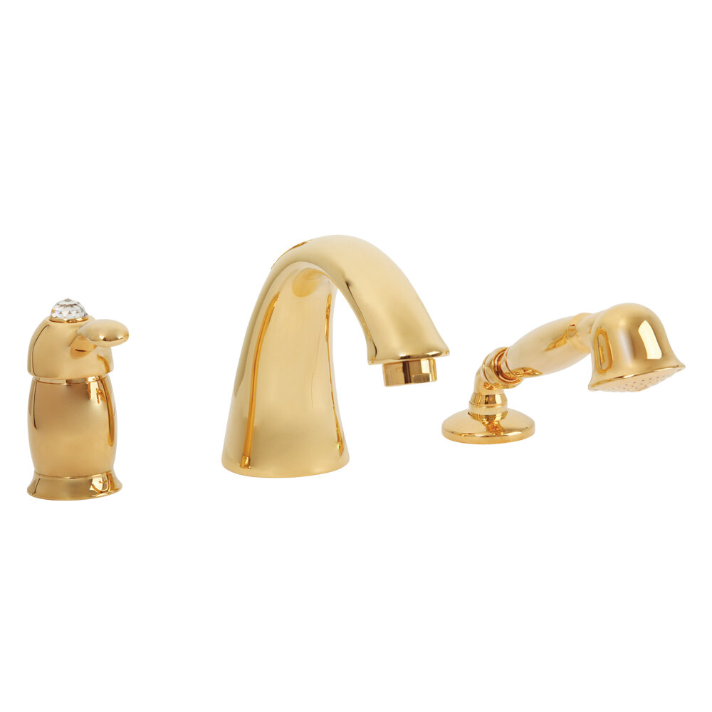 Смеситель на борт ванны Migliore Lem Crystal ML.LEM-1950K золото