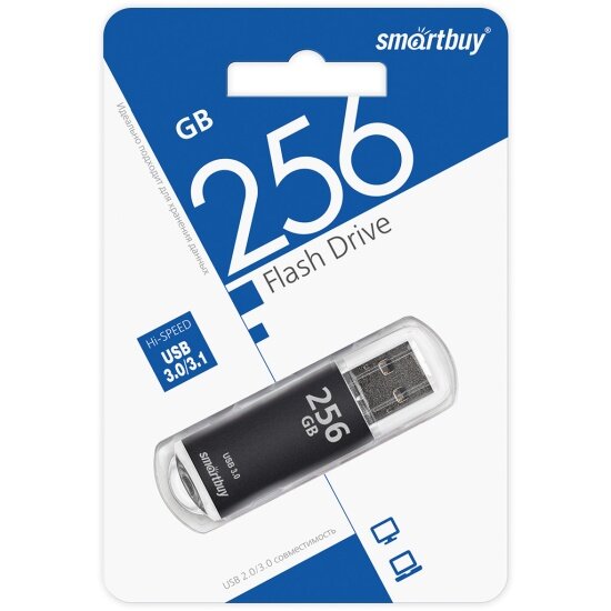 USB флешка SMARTBUY 256Gb V-Cut black USB 3.0