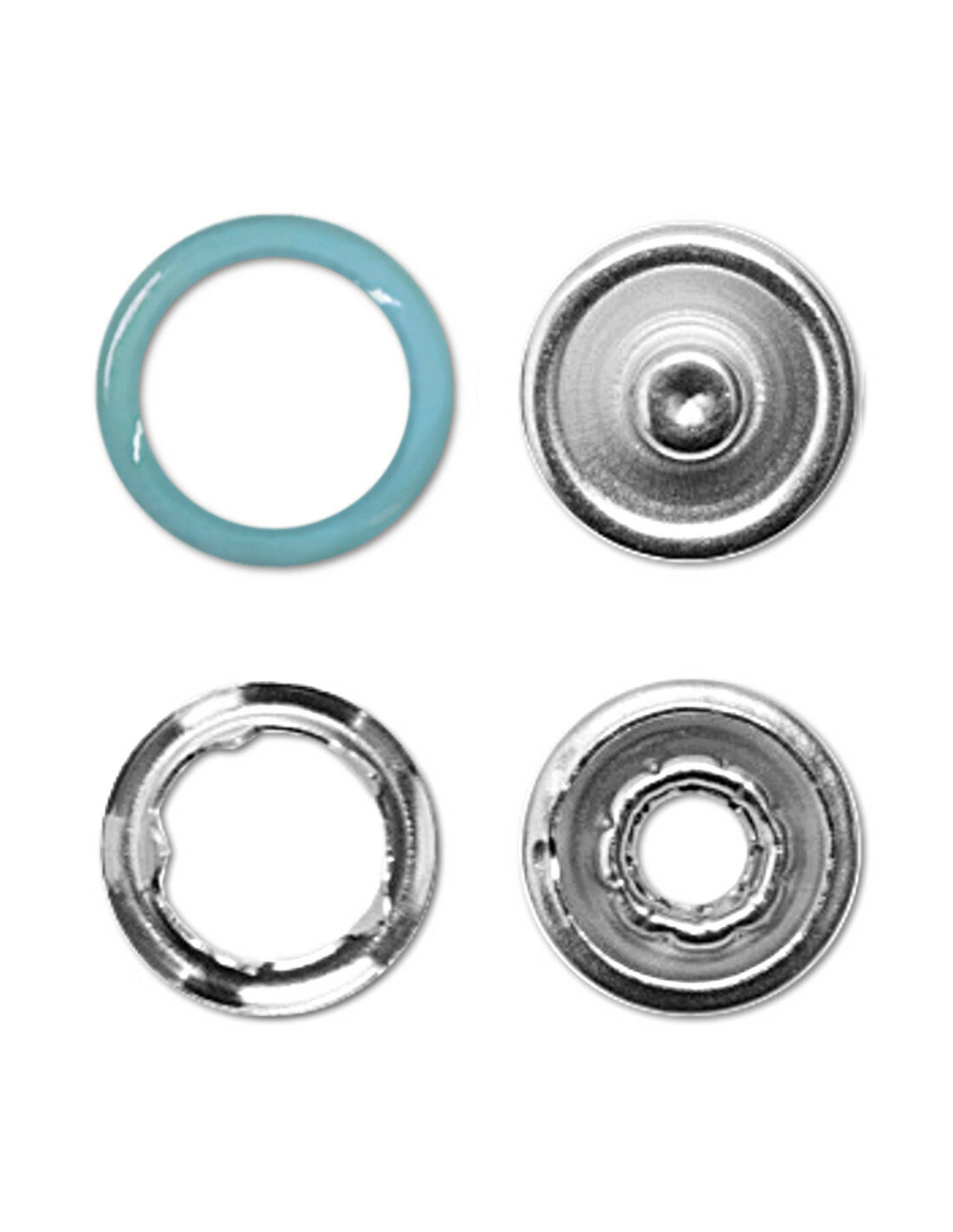 Кнопка пришивная Gamma рубашечные металл цветные 9 мм, 1440 шт, №209 бирюзовый (703764932)