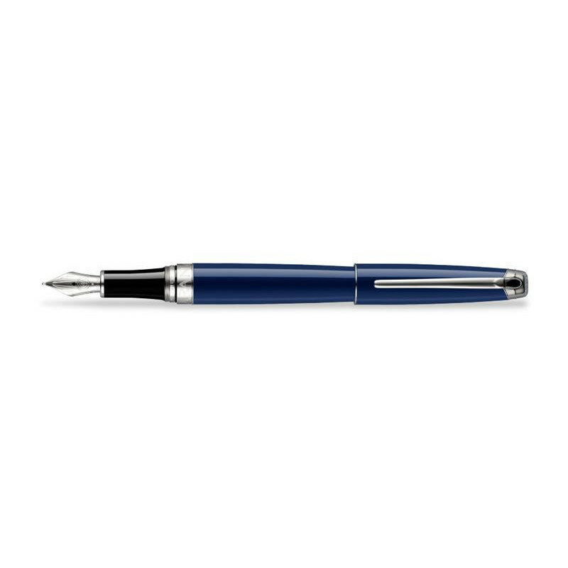 Caran d' Ache Перьевая ручка Leman Blue Sapphire Rhodium (CR 4799-649)