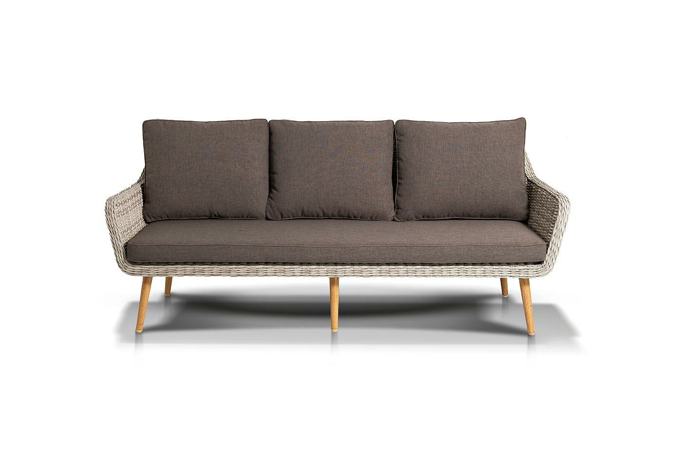 Диван 4SIS "Прованс" диван из искусственного ротанга трехместный, цвет бежевый арт. YH-SYH272W-S3 beige - фотография № 2