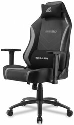 Кресло геймерское SHARKOON Skiller SGS20 чёрно-серое (синтетическая кожа, регулируемый угол наклона, механизм качания)