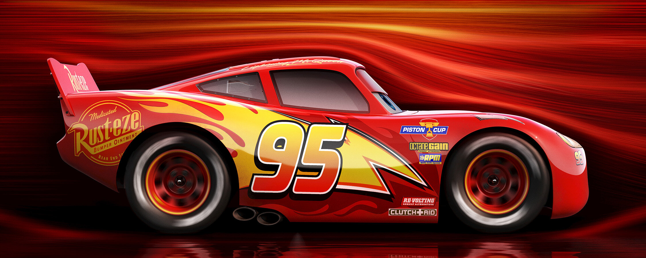 Молния маквин сбоку рисунок