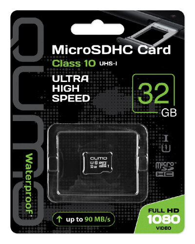 Карта памяти QUMO MicroSDHC 32Gb Сlass 10 UHS-I (QM32GMICSDHC10U1NA)