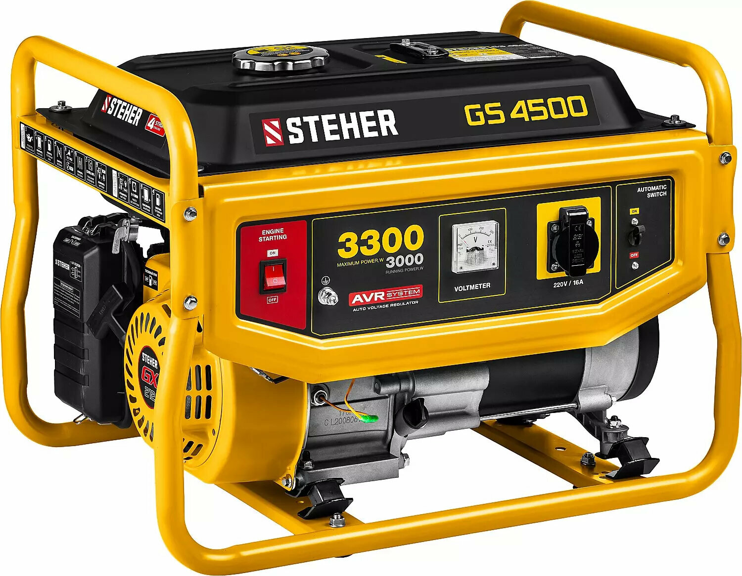 Бензиновый генератор STEHER 3300 Вт GS-4500