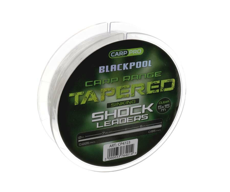 CARP PRO Лидер Blackpool Carp Tapered Mono 0,225-0,55мм 5х15м