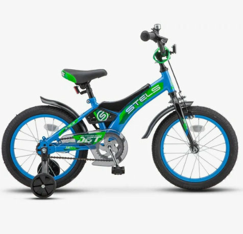 Велосипед детский 14" STELS Jet Голубой/зелёный LU085916