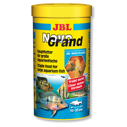 JBL NovoGrand - Основной корм для больших пресноводных акв. рыб, хлопья, 1 л (160 г