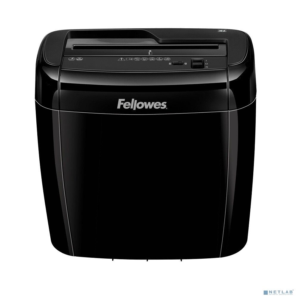 Fellowes Уничтожитель Fellowes Шредер Powershred 36C FS-4700301 DIN P-4, 4х40 мм, 6 лст., 12 лтр., Safety Lock