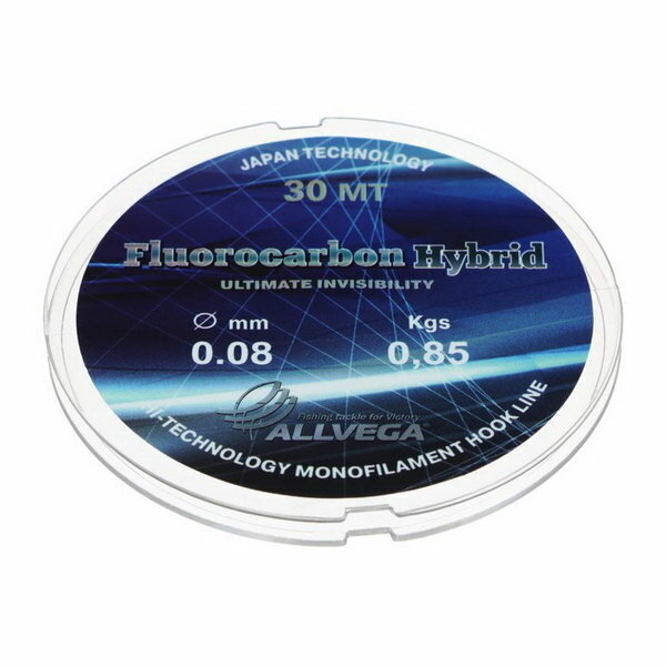 Леска монофильная ALLVEGA "Fluorocarbon Hybrid" 30м 008мм (085кг) флюорокарбон 65% "Fluorocarbon Hybrid" 30м 008мм (085кг) флюорокарбон 65%