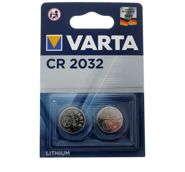 Varta CR2032 Lithium Battery 3V BL2 , 2шт.
