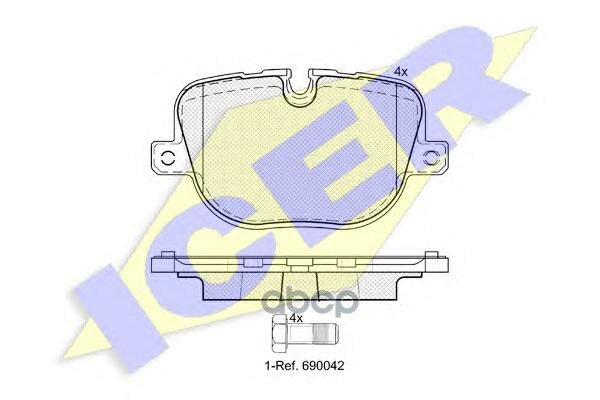 181952_Колодки Дисковые Задние! Land Rover Range Rover Iii/Sport 5.0 09> Icer арт. 181952