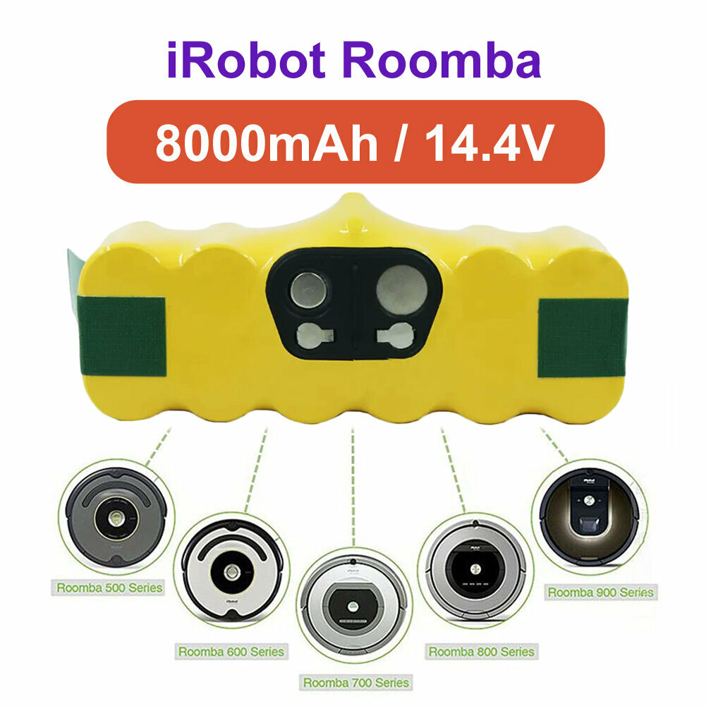 Аккумулятор для робота-пылесоса iRobot Roomba, 14,4V 8000 mAh Ni-MH Для Айробот Румба моделей 500, 510, 530,, 540, 550, 560, 570, 580, 600, 700, R3