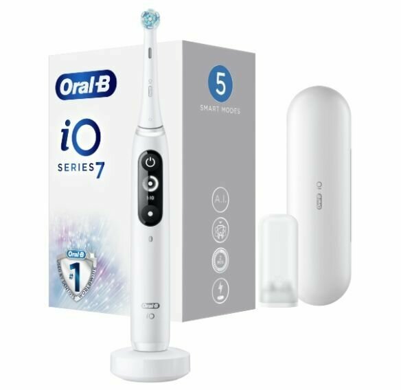 Электрическая зубная щетка Oral B iO Series 7 White Alabast, белый