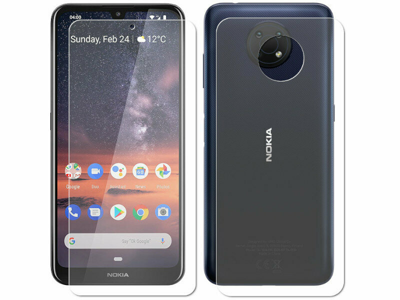 Гидрогелевая пленка LuxCase для Nokia G20 Front and Back Transparent 86394