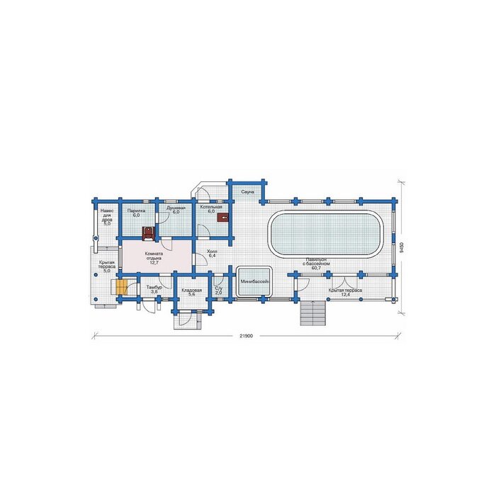 Проект дома Plans-11-47 (116 кв.м, брус 240 мм) - фотография № 3