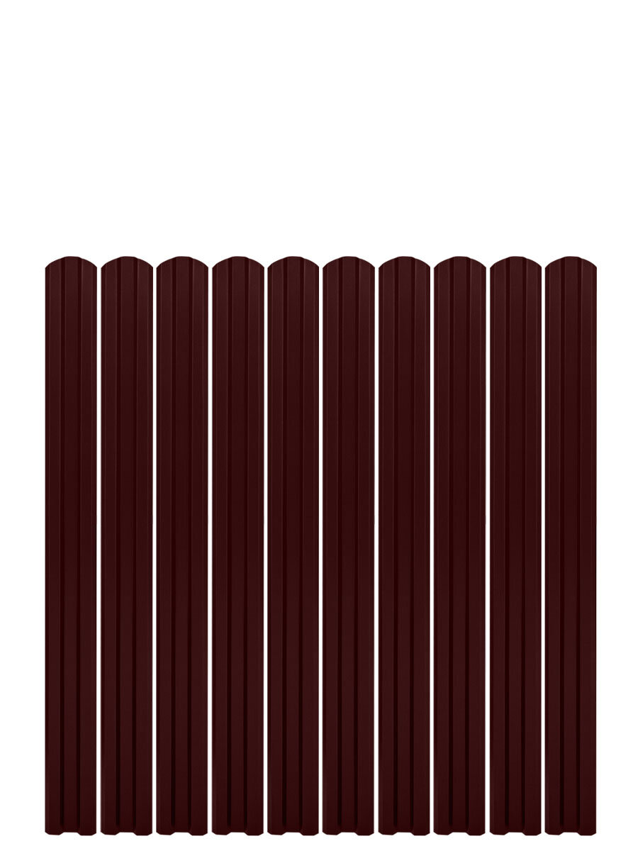 Евроштакетник Волна 10 шт, 1,2м, толщ 0,45 м Шоколад - фотография № 3