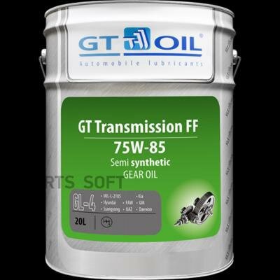 GT OIL 8809059407653 Масло трансмиссионное GT Transmission FF, SAE 75W-85, API GL-4, 20 л 1шт