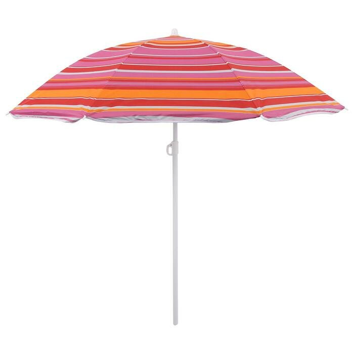 Зонт пляжный «Модерн» с механизмом наклона, серебряным покрытием, d=180 cм, h=195 см, цвета микс - фотография № 4