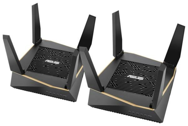 Wi-Fi роутер ASUS RT-AX92U(2-PK) 802.11abgnacax 6071Mbps 2.4 ГГц 5 ГГц 5 ГГц 4xLAN черный