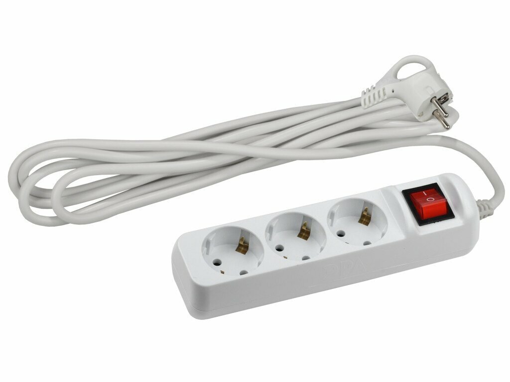 Удлинитель Эра 3 Sockets 3m White UX-3es-3m / Б0035751