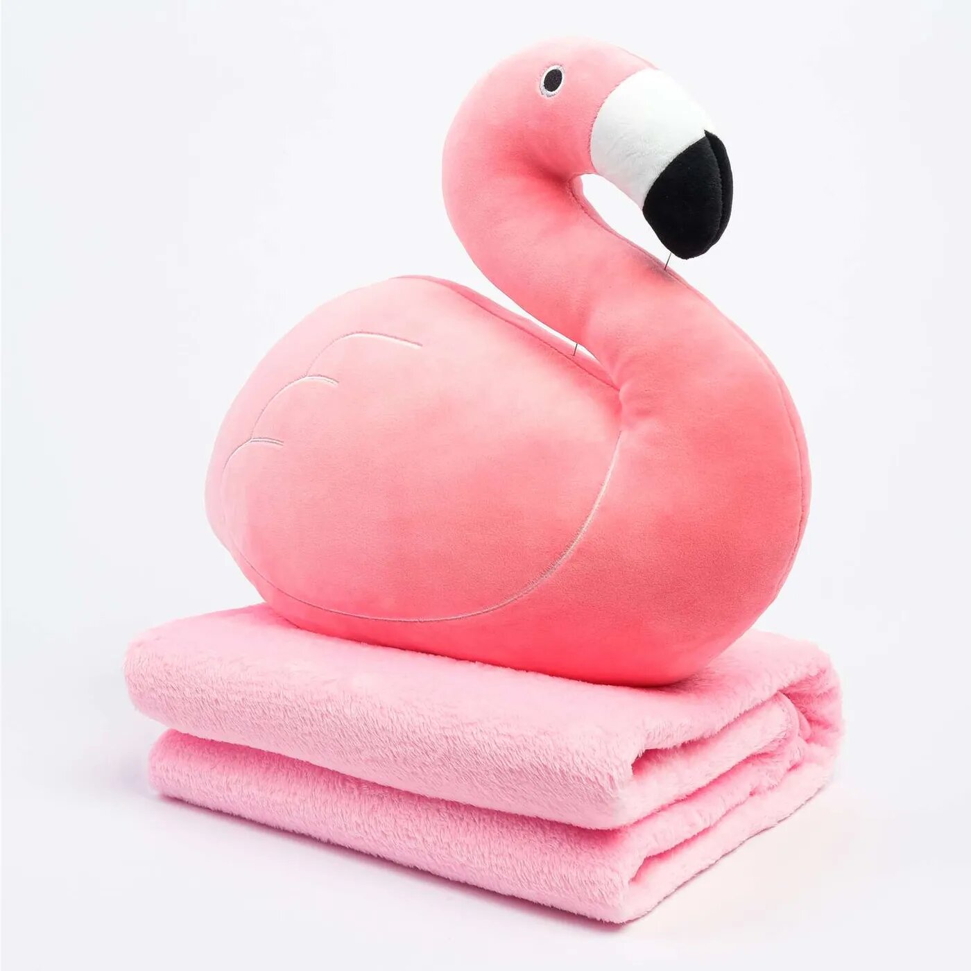 фото Игрушка-подушка Funfur с пледом Flamingo