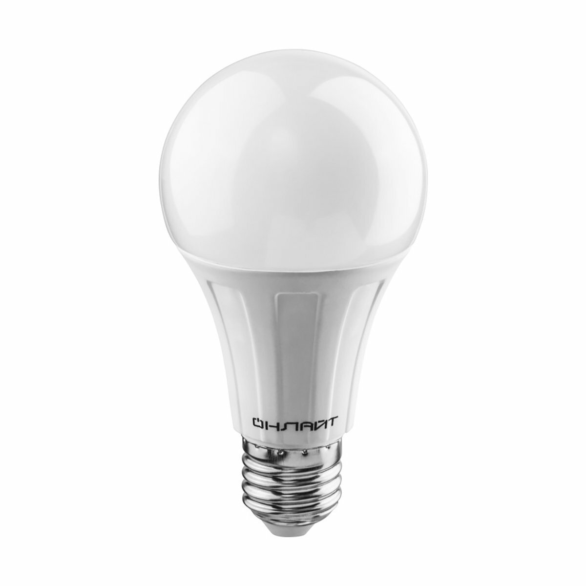 Лампа светодиодная LED Онлайт, E27, A60, 12 Вт, 4000 K, холодный свет