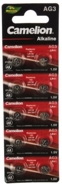 Camelion G 3 BL-10 Mercury Free (AG3-BP10(0%Hg), 392A/LR41/192 батарейка для часов) (10 шт. в уп-ке)