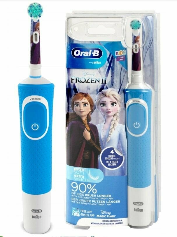 Детская электрическая зубная щетка Oral-B Vitality 100 Kids Frozen Холодное Сердце 556340 - фотография № 9