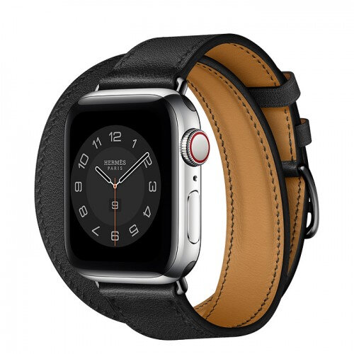 Умные часы Apple Watch Hermès Series 6 GPS + Cellular 40мм Stainless Steel Case with Double Tour Серебристый/Noir