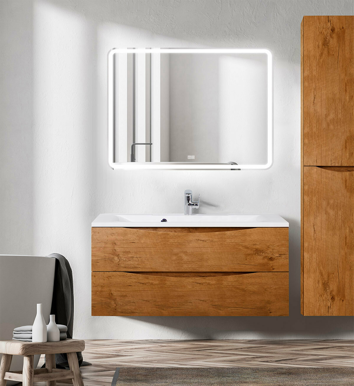 Зеркало BelBagno Marino 110х80 с подсветкой, сенсорным выключателем - фотография № 2