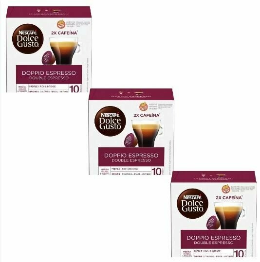 Кофе в капсулах Nescafe Dolce Gusto Doppio Espresso 3 упаковки по 16 Капсул / Нескафе Дольче Густо Эспрессо - фотография № 4