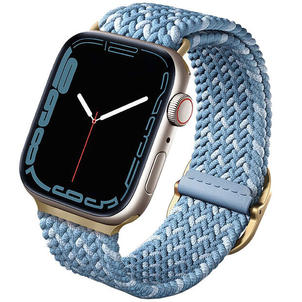 Ремешок Uniq Aspen Design Strap Braided для Apple Watch 38/40/41 мм голубой (41MM-ASPDECBLU)